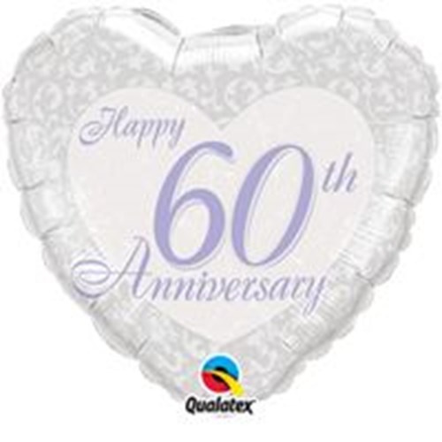 Buy And Send Happy 60th Anniversary 18 inch Foil Balloon